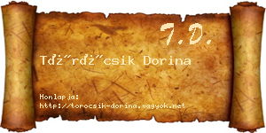 Töröcsik Dorina névjegykártya