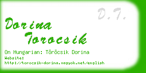 dorina torocsik business card
