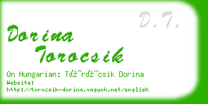 dorina torocsik business card